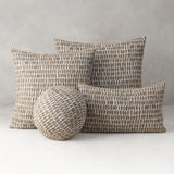 Elaine Smith Thumbprint Latte Orb Beige 12" Round Decorative Pillow