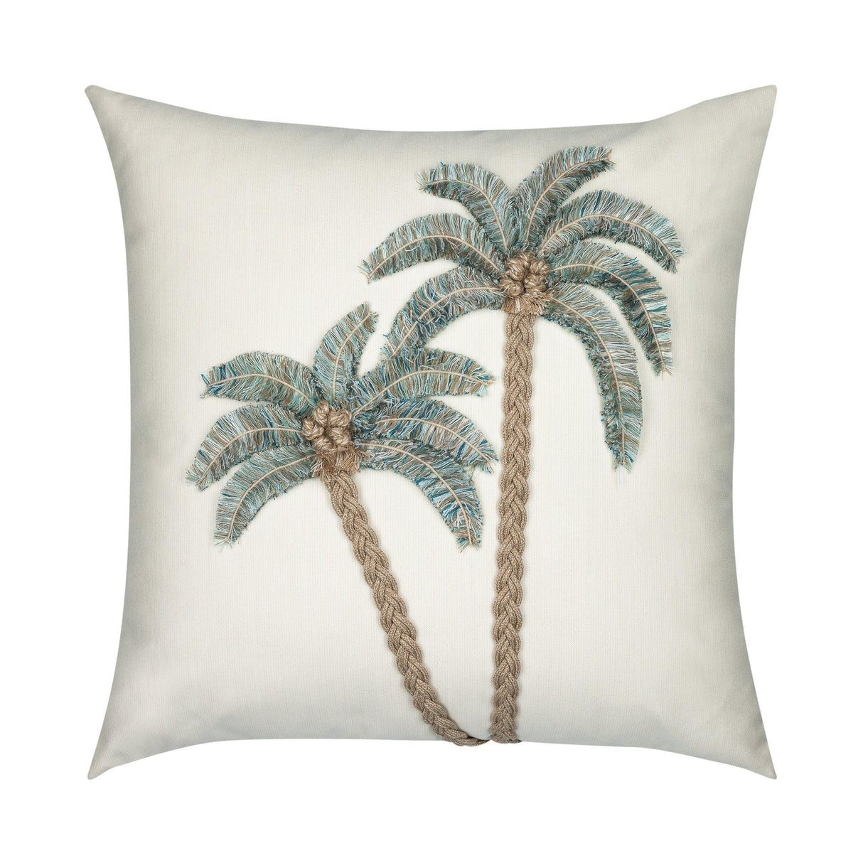 Elaine Smith Escape Aqua Ivory 22"x22" Decorative Pillow