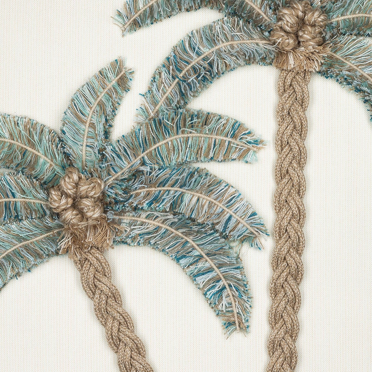 Elaine Smith Escape Aqua Ivory 22"x22" Decorative Pillow