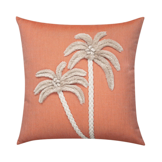 Elaine Smith Escape Coral Orange 22"x22" Decorative Pillow