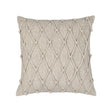 Elaine Smith Macrame Fawn Beige 20"x20" Decorative Pillow
