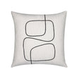 Elaine Smith Linear Luxe Ebony White 20"x20" Decorative Pillow