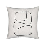 Elaine Smith Linear Luxe Ebony White 20"x20" Decorative Pillow