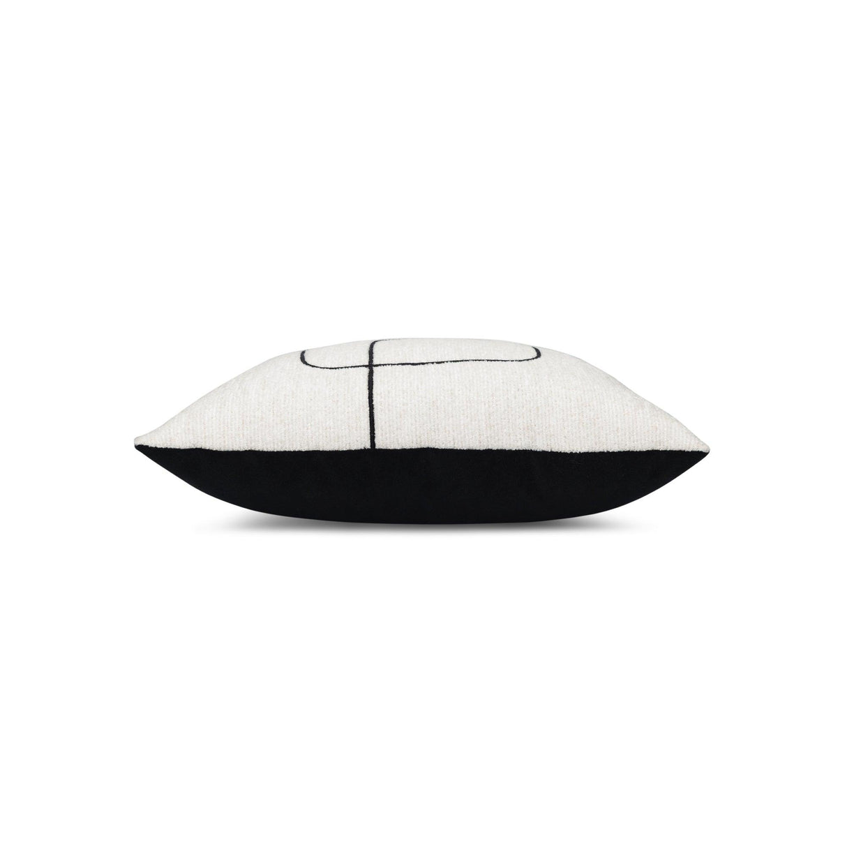 Elaine Smith Linear Luxe Ebony White 20"x20" Decorative Pillow