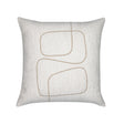 Elaine Smith Linear Luxe Oyster White 20"x20" Decorative Pillow