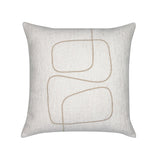 Elaine Smith Linear Luxe Oyster White 20"x20" Decorative Pillow