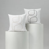 Elaine Smith Linear Luxe Oyster White 20"x20" Decorative Pillow