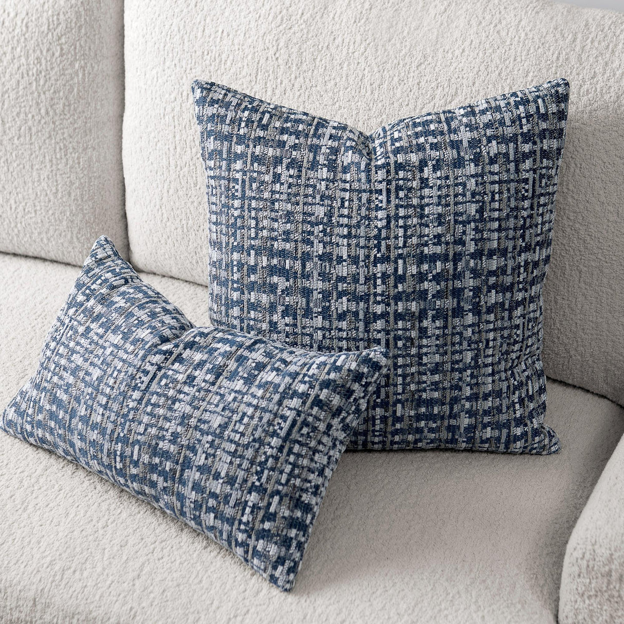 Elaine Smith Channel Bleu Blue 20"x20" Decorative Pillow