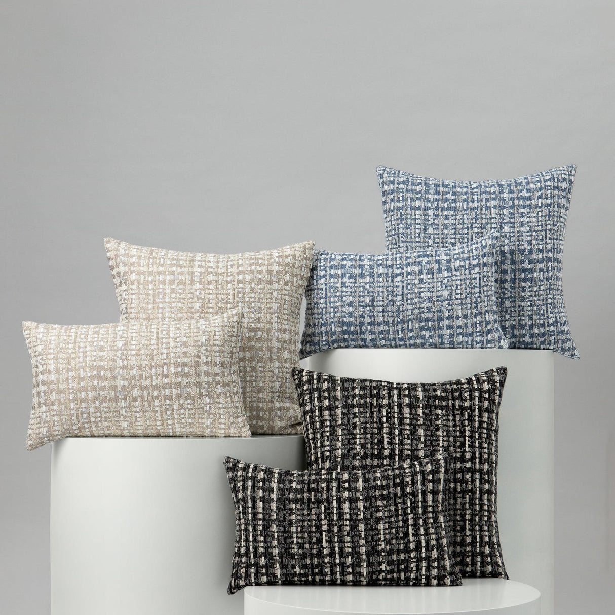 Elaine Smith Channel Bleu Blue 20"x20" Decorative Pillow