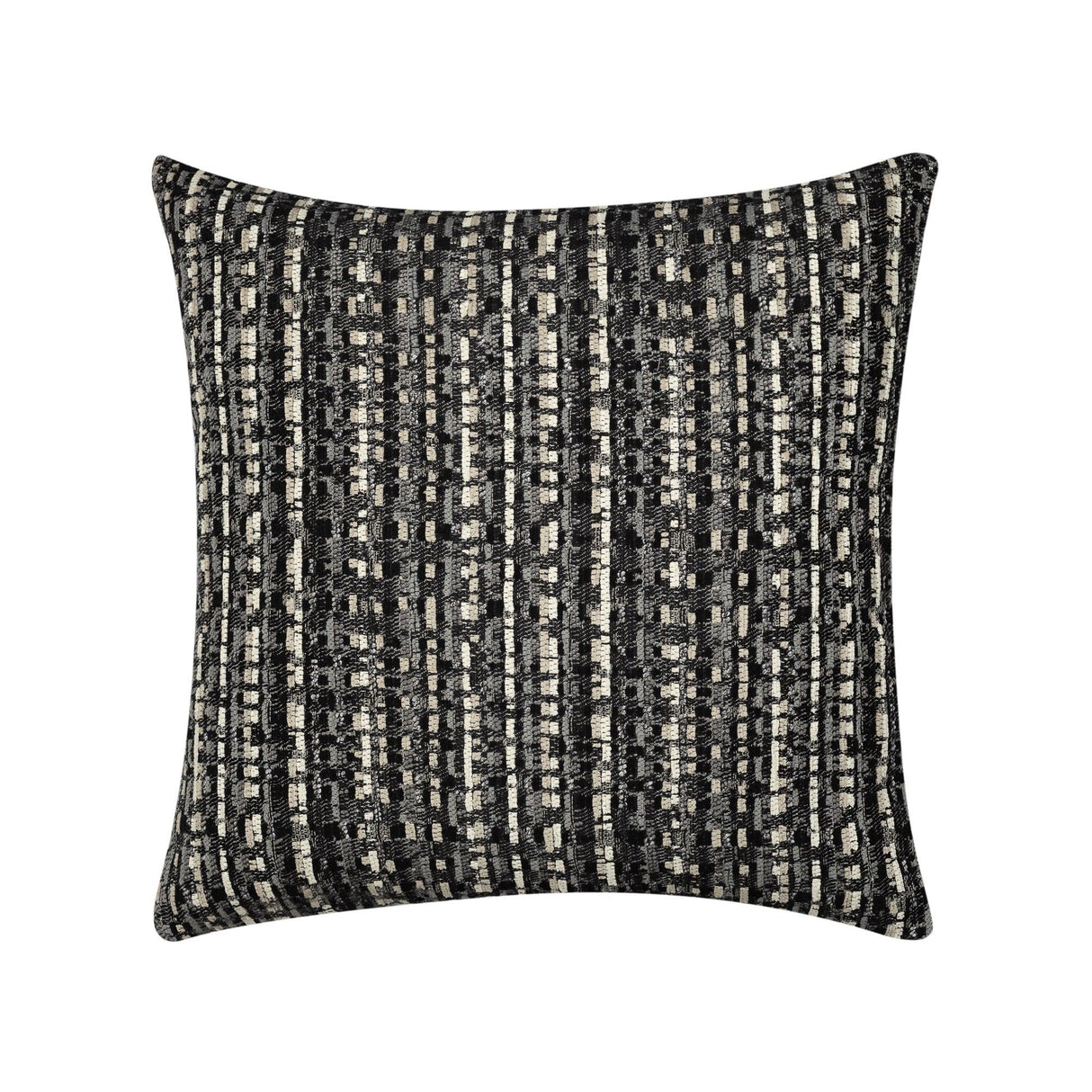 Elaine Smith Channel Noir Black 20"x20" Decorative Pillow