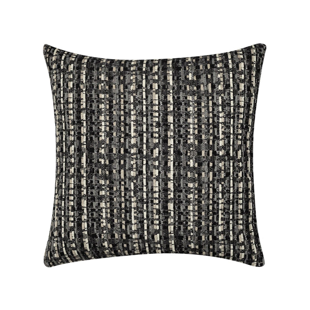 Elaine Smith Channel Noir Black 20"x20" Decorative Pillow