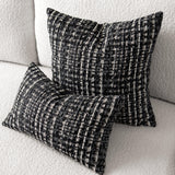 Elaine Smith Channel Noir Black 20"x20" Decorative Pillow
