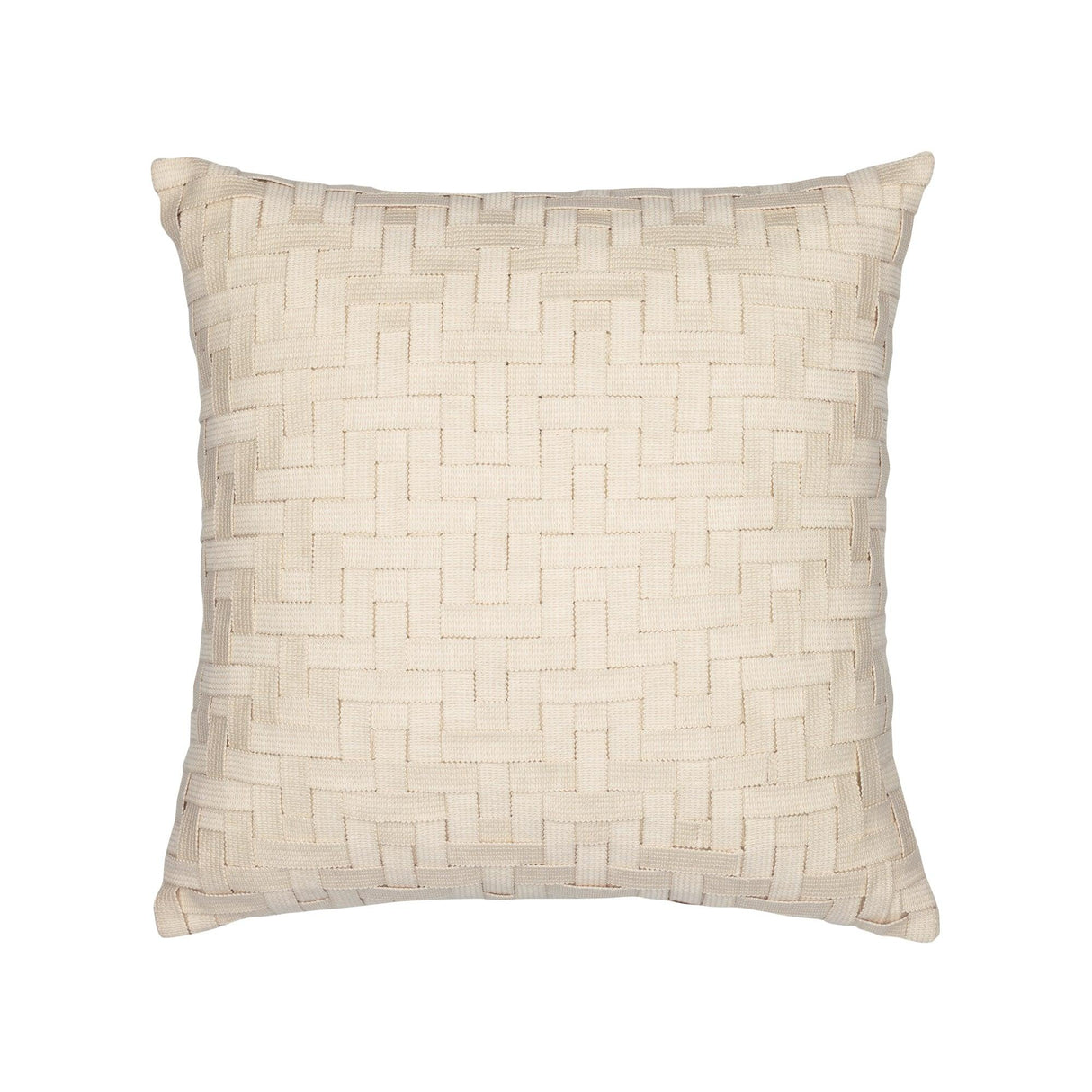 Elaine Smith Entwine Crema Ivory 20"x20" Decorative Pillow