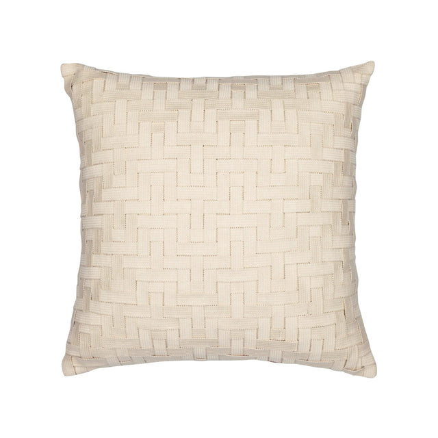 Elaine Smith Entwine Crema Ivory 20"x20" Decorative Pillow