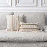 Elaine Smith Column Crema Ivory 20"x20" Decorative Pillow