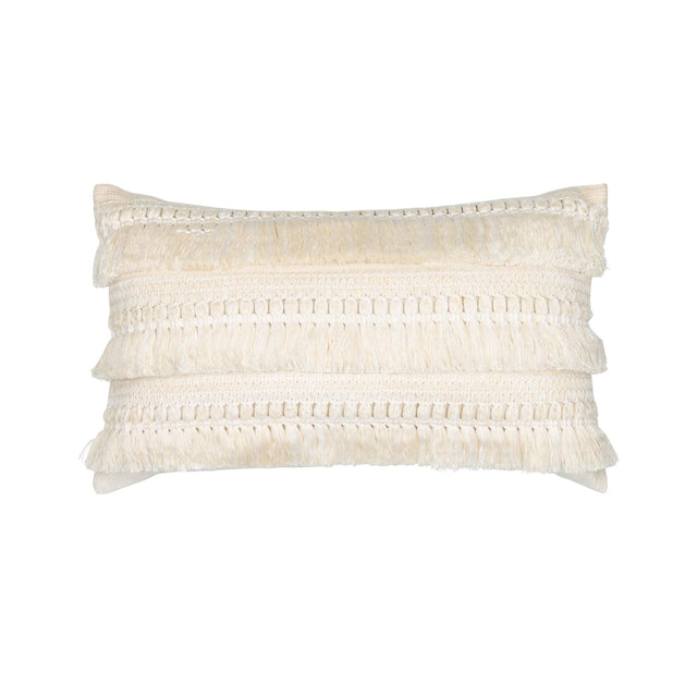 Elaine Smith Cascade Crema Ivory 12"x20" Decorative Pillow