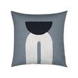 Elaine Smith Modern Balance Slate Blue 20"x20" Decorative Pillow