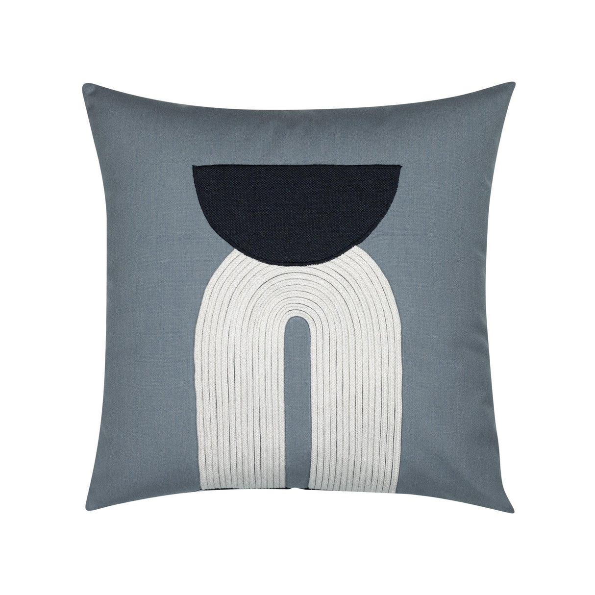 Elaine Smith Modern Balance Slate Blue 20"x20" Decorative Pillow