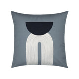 Elaine Smith Modern Balance Slate Blue 20"x20" Decorative Pillow