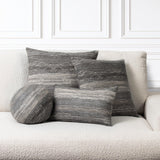 Elaine Smith Textured Grigio Orb Gray 12" Round Decorative Pillow