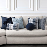 Elaine Smith Indigo Orb Blue 12" Round Decorative Pillow
