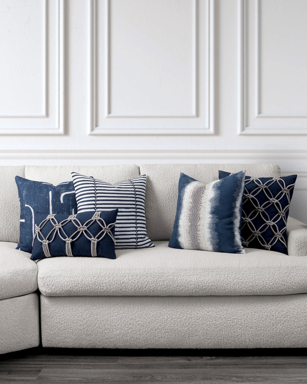 Elaine Smith Denim Pillow Package 5-Pack Blue 5-Pack Decorative Pillow