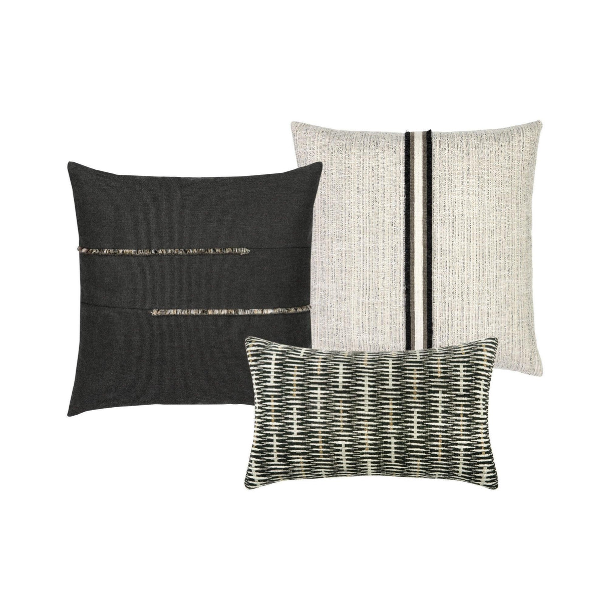Elaine Smith Ebony Pillow Package 3-Pack Beige 3-Pack Decorative Pillow