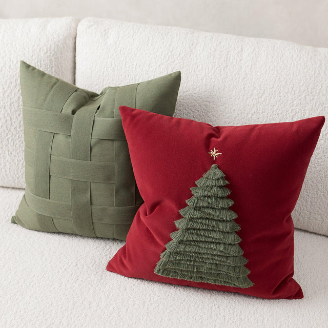 Elaine Smith Evergreen Pillow Package 2-Pack Red 2-Pack Decorative Pillow