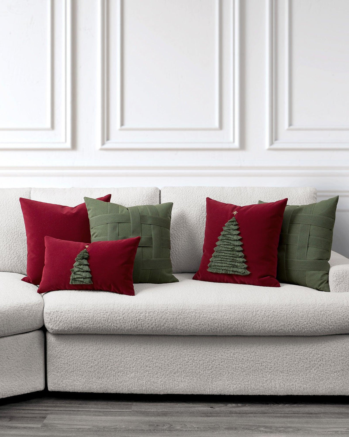 Elaine Smith Evergreen Pillow Package 2-Pack Red 2-Pack Decorative Pillow