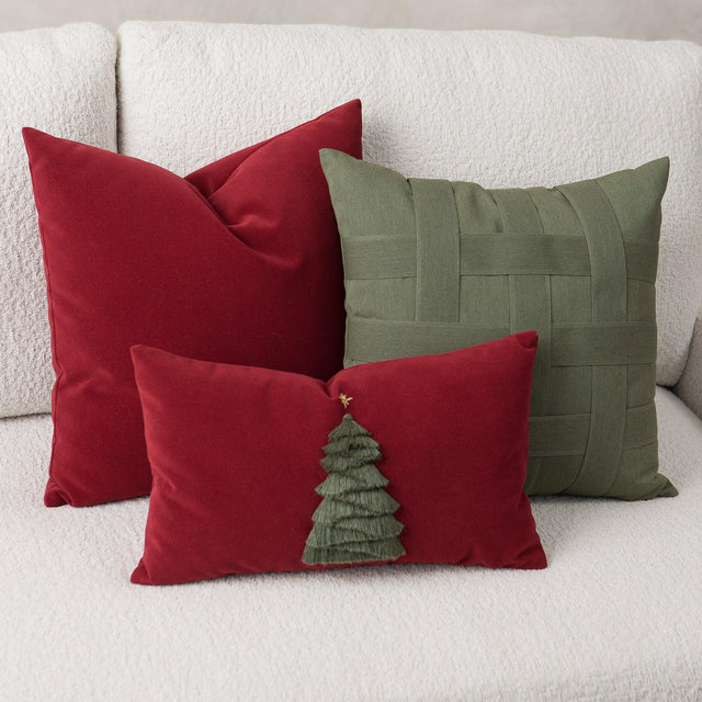 Elaine Smith Evergreen Pillow Package 3-Pack Red 3-Pack Decorative Pillow