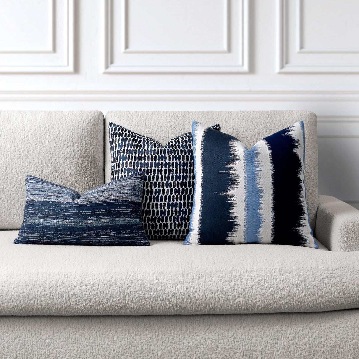 Elaine Smith Indigo Pillow Package 3-Pack Deep Blue 3-Pack Decorative Pillow
