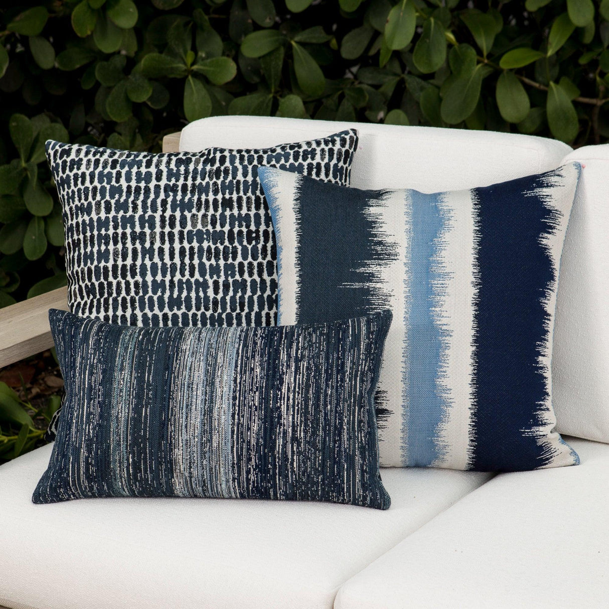 Elaine Smith Indigo Pillow Package 3-Pack Deep Blue 3-Pack Decorative Pillow