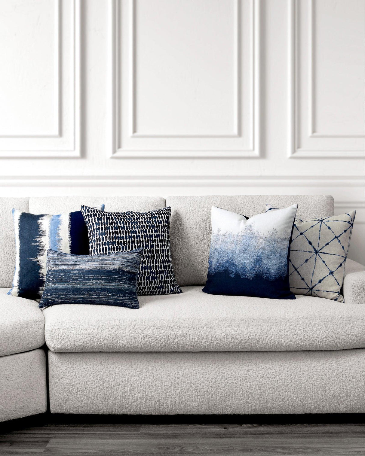 Elaine Smith Indigo Pillow Package 5-Pack Deep Blue 5-Pack Decorative Pillow