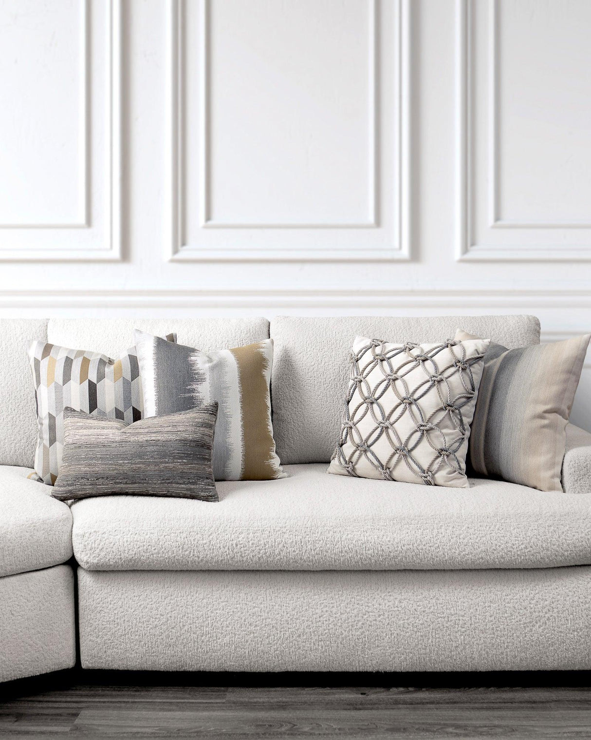 Elaine Smith Neutral Pillow Package 5-Pack Gray 5-Pack Decorative Pillow