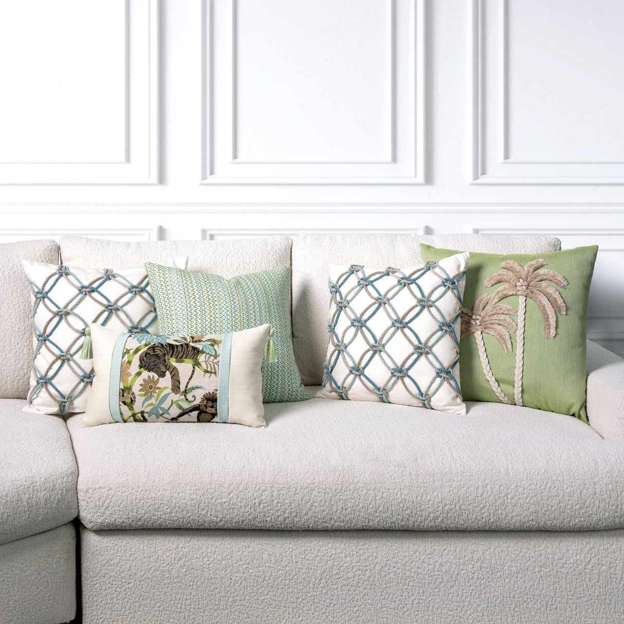 Elaine Smith Spring Pillow Package 5-Pack Green 5-Pack Decorative Pillow
