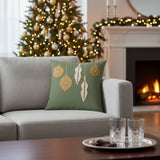Elaine Smith Ornaments Fern Green 20"x20" Decorative Pillow