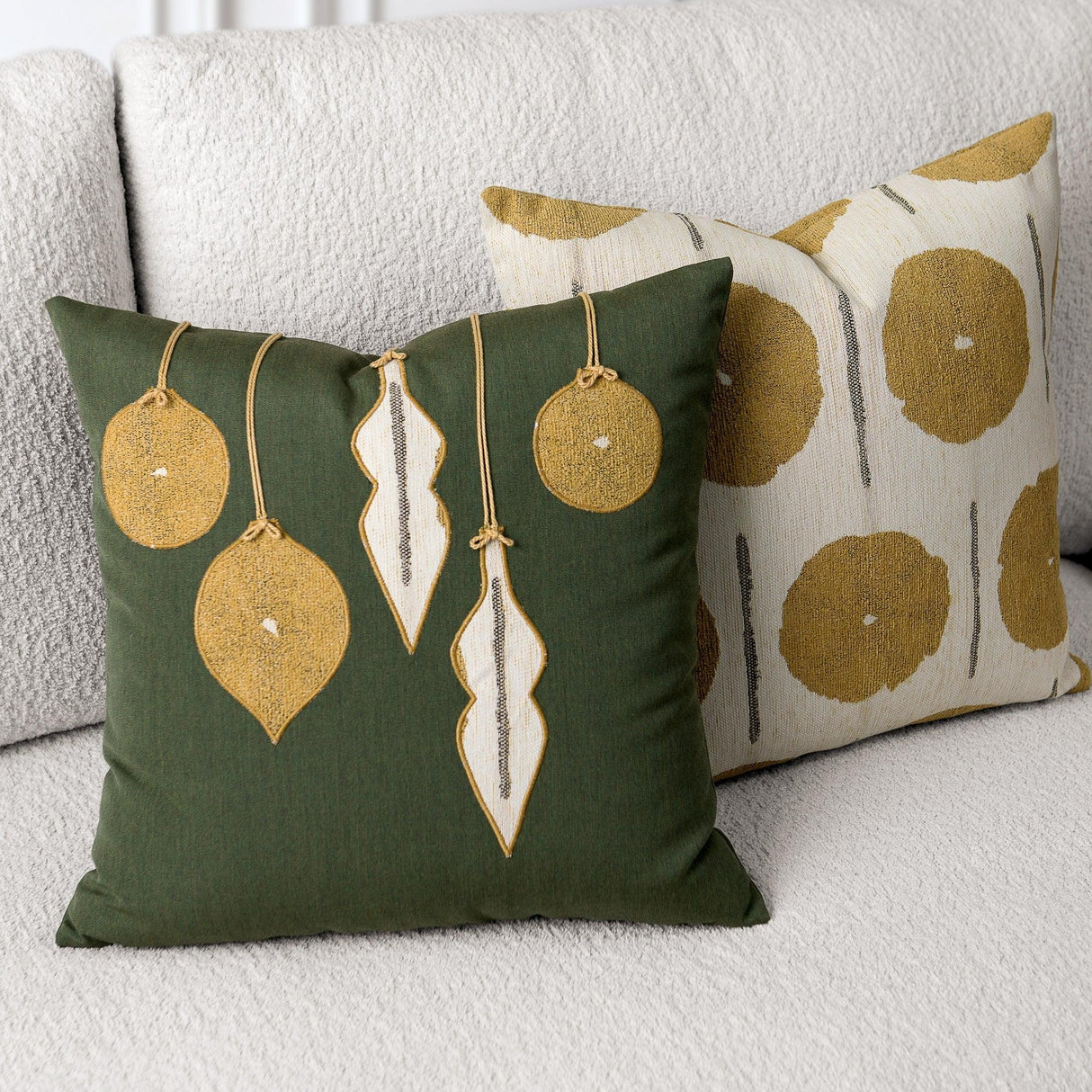 Elaine Smith Ornaments Fern Green 20"x20" Decorative Pillow