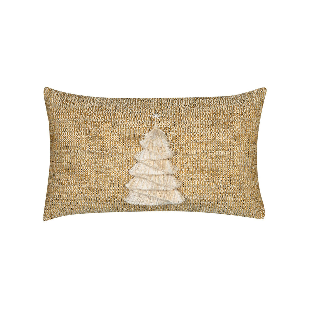 Elaine Smith Fraser Fir Golden Gold 12"x20" Decorative Pillow
