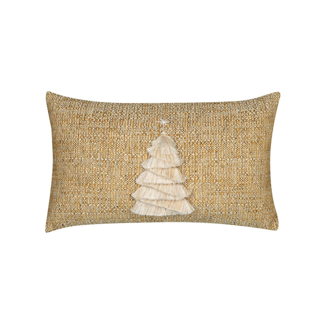Elaine Smith Fraser Fir Golden Gold 12"x20" Decorative Pillow