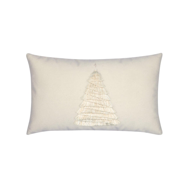 Elaine Smith Fraser Fir Ivory Ivory 12"x20" Decorative Pillow