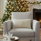 Elaine Smith Fraser Fir Ivory Ivory 12"x20" Decorative Pillow