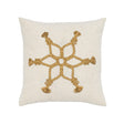 Elaine Smith Snowflake Gold   Decorative Pillow
