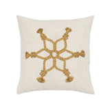 Elaine Smith Snowflake Gold   Decorative Pillow