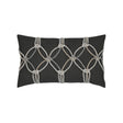 Elaine Smith Carbon Rope Black 12"x20" Decorative Pillow