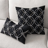 Elaine Smith Carbon Rope Black 12"x20" Decorative Pillow