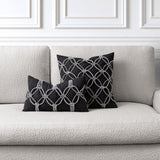 Elaine Smith Carbon Rope Black 12"x20" Decorative Pillow