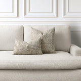 Elaine Smith Channel Sable Beige 12"x20" Decorative Pillow