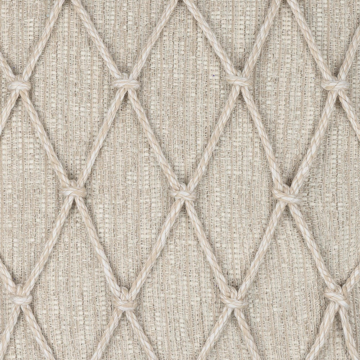 Elaine Smith Macrame Fawn Beige 12"x20" Decorative Pillow