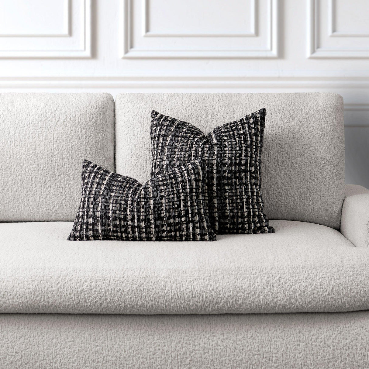 Elaine Smith Channel Noir Black 12"x20" Decorative Pillow