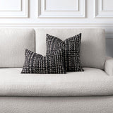 Elaine Smith Channel Noir Black 12"x20" Decorative Pillow